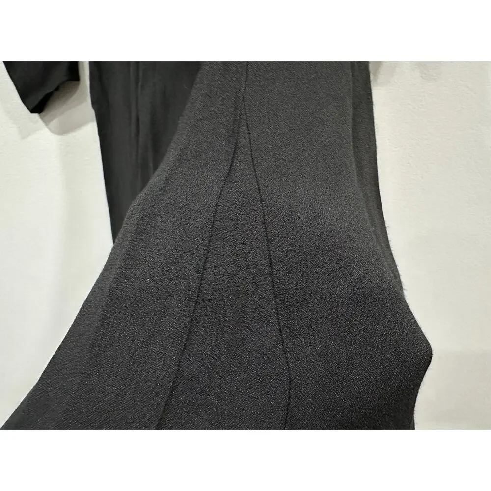 Reformation Sigmund Black Long Sleeve Dress Sz 0 ALTERED NO SLIT